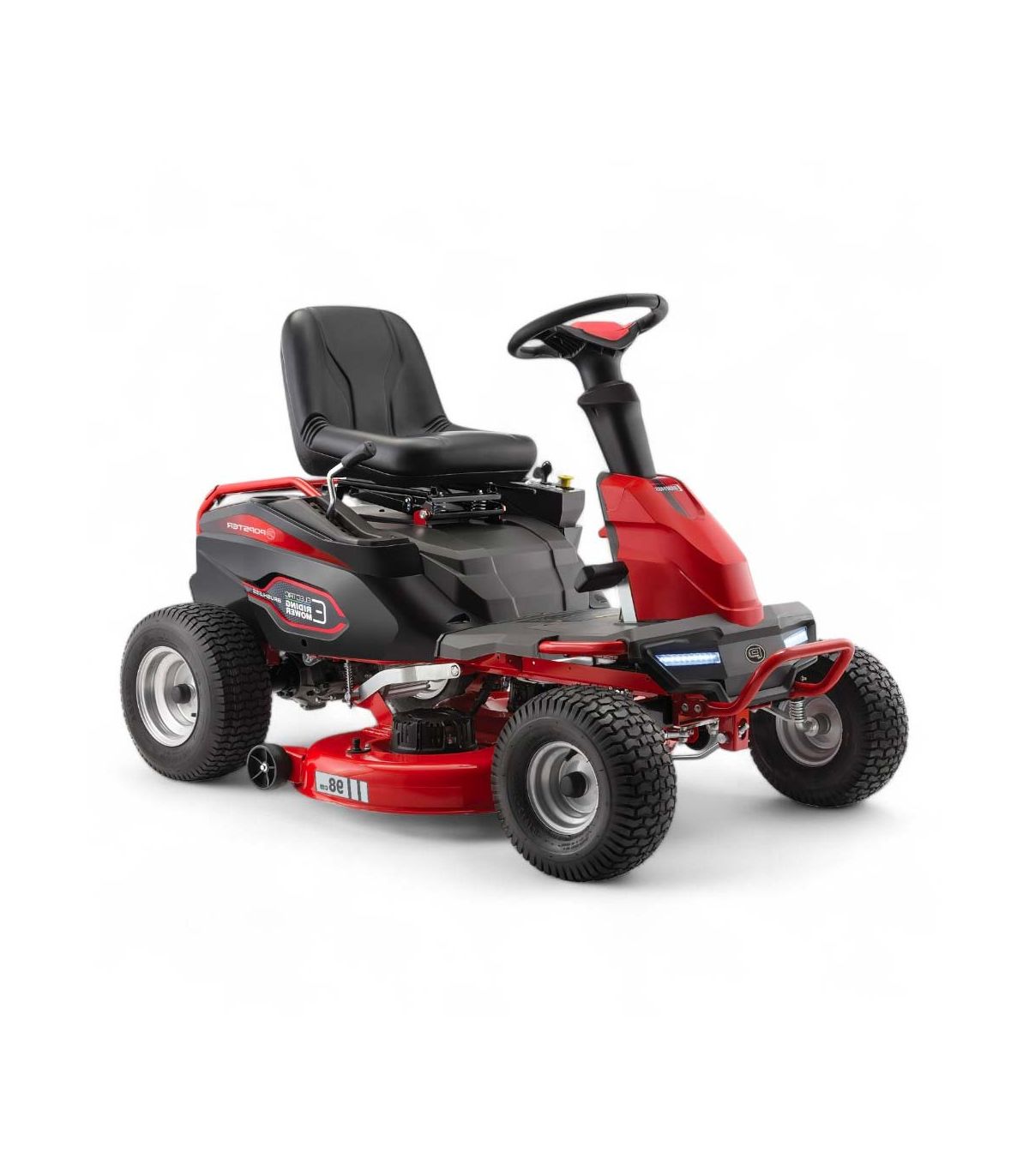 98 cm elektrischer Aufsitzmäher, 1500 bis 3000 m², Mulchfunktion - POPSTER BRM148S-98
