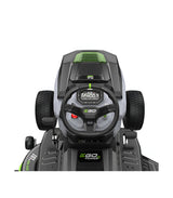 EGO TR4201E Aufsitzrasenmäher-Komplettpaket mit Seitenauswurf und Mulchfunktion, 4 x 10-Ah-Akkus und Schnellladegerät