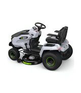 EGO TR4201E Aufsitzrasenmäher-Komplettpaket mit Seitenauswurf und Mulchfunktion, 4 x 10-Ah-Akkus und Schnellladegerät