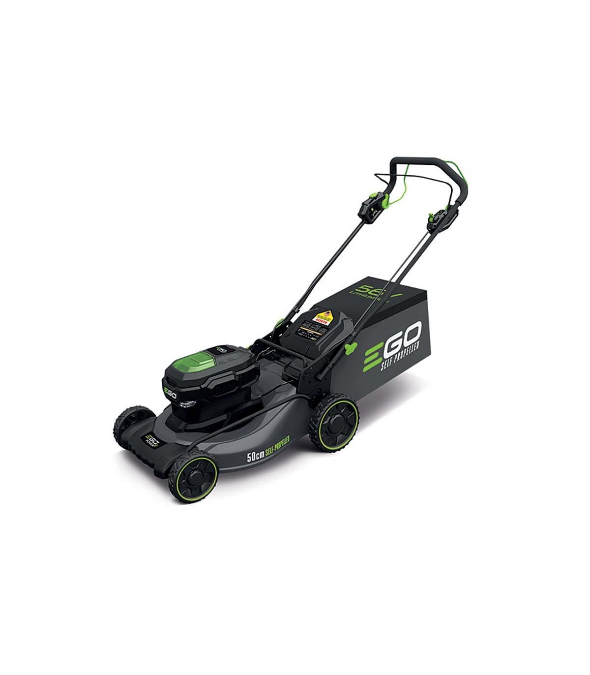Egopower Akku-Rasenmäher mit Radantrieb, Stahldeck, 50 cm Schnittbreite, 5-Ah-Akku und Schnellladegerät inklusive, LM2021-SP