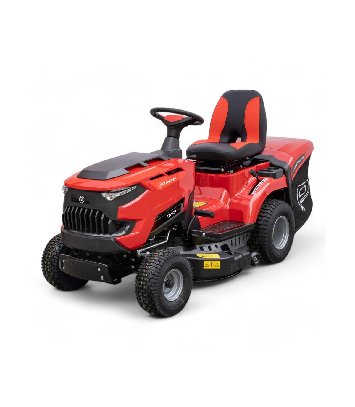Aufsitzrasenmäher, 102 cm Schnittbreite, 586 cm³ LONCIN-Motor, Mulchfunktion, 245 l Grasfangkorb – POPSTER LT1-102H